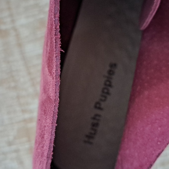 Hush puppies red/pink suede leather Chukka booties with ties Womens 9.5 NWOB - Picture 3 of 4